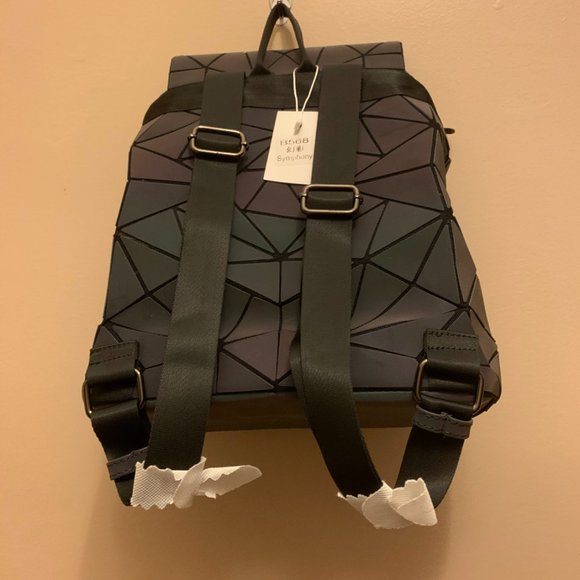 Reflective Geometric Backpack Purse - Picture 6 of 6